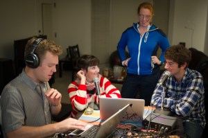 The Spokespeople audio team hard at work